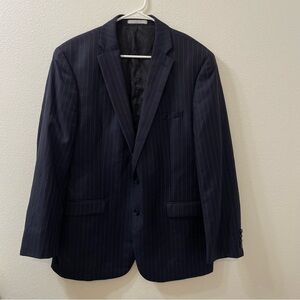 Michael kors pin striped wool blazer navy blue size 44R